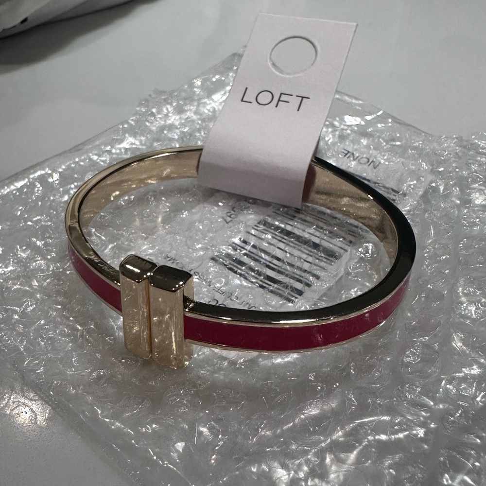 NWT LOFT Cait Cuff Tamale Gold Hinge Statement Bracelet